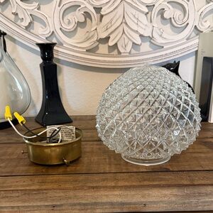 Bundle of Two Vintage Glass Ceiling Light Fixture from year 1993